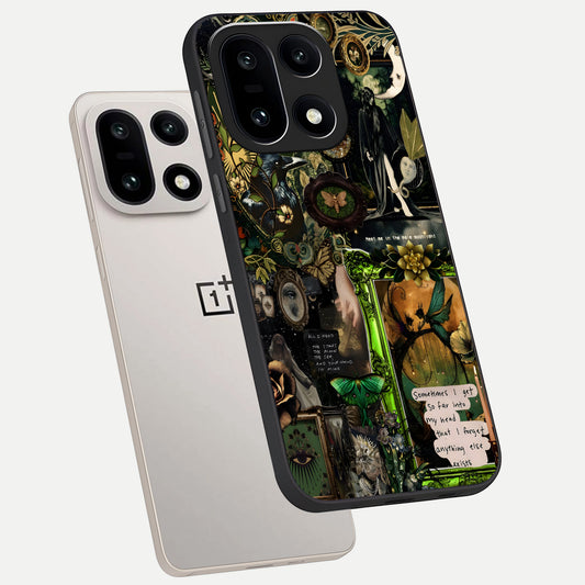  Mystic Woods Secret phone case For Oneplus 15 showing premium glass back cover with detailed artwork