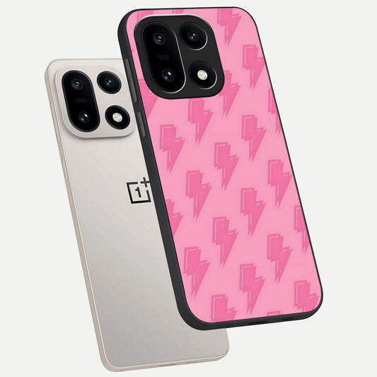  Pink Moo Magic phone case For Oneplus 15 showing premium glass back cover with detailed artwork