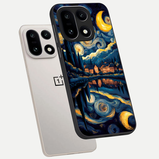  Starry Sky Serenity phone case For Oneplus 15 showing premium glass back cover with detailed artwork