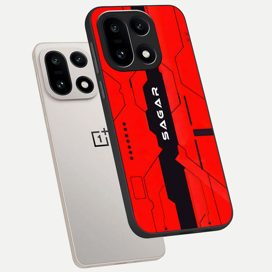  Voltage Rise CYBERPUNK Custom Name phone case For Oneplus 15 showing premium custom name glass back cover
