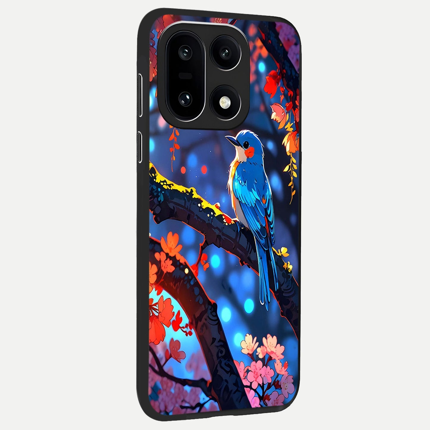  Blooming Water Drift back cover For Oneplus 15 slim fit glass case with vibrant aesthetic design