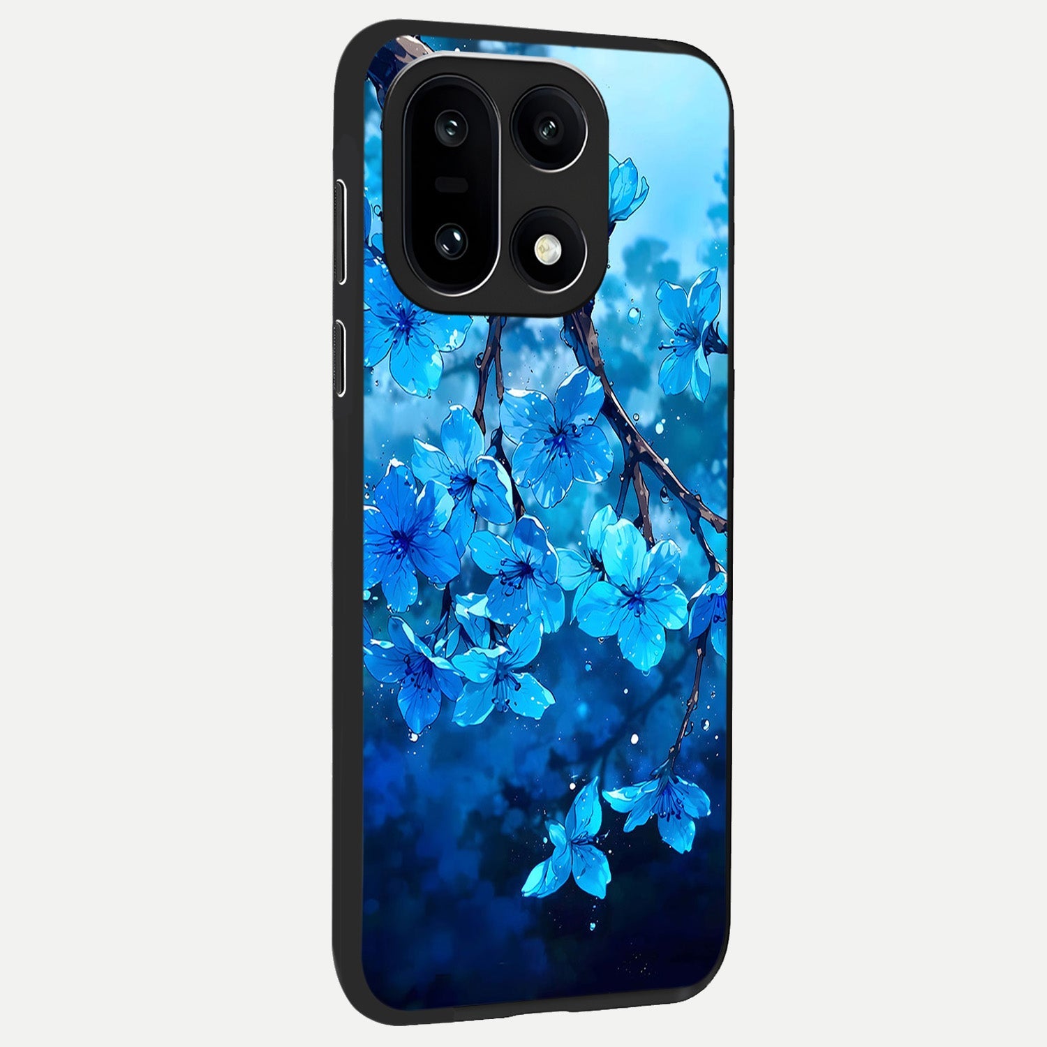  Blue Blossoms Branch back cover For Oneplus 15 slim fit glass case with vibrant aesthetic design