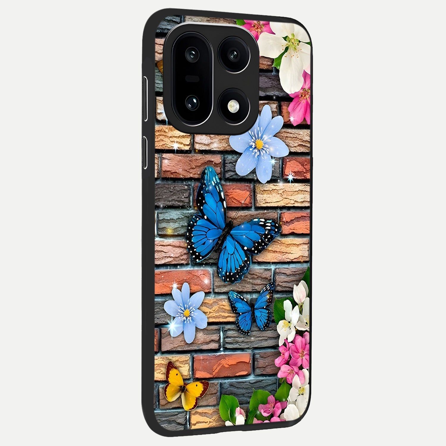  Brick Bloom Flight back cover For Oneplus 15 slim fit glass case with vibrant aesthetic design