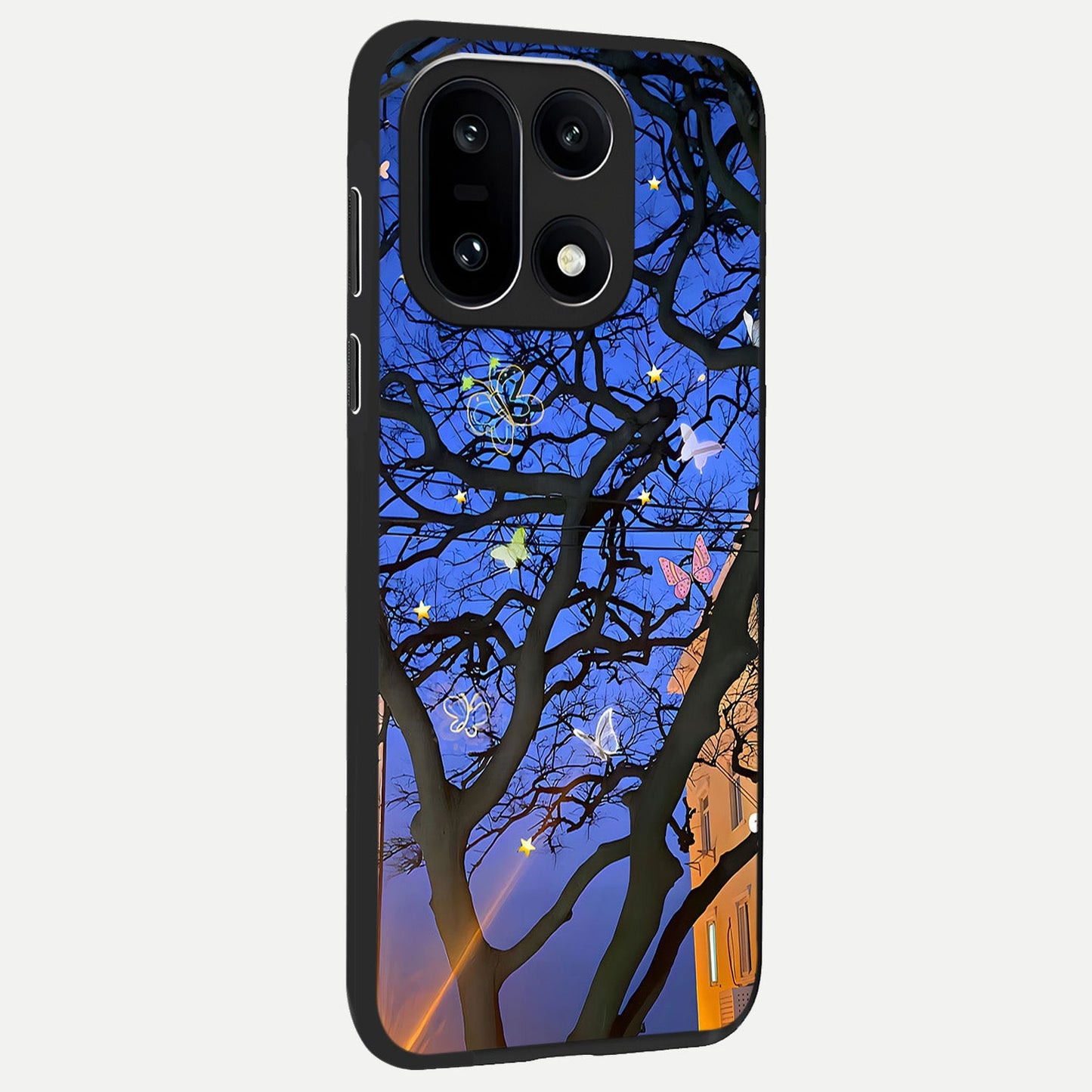  Butterfly Night Magic back cover For Oneplus 15 slim fit glass case with vibrant aesthetic design