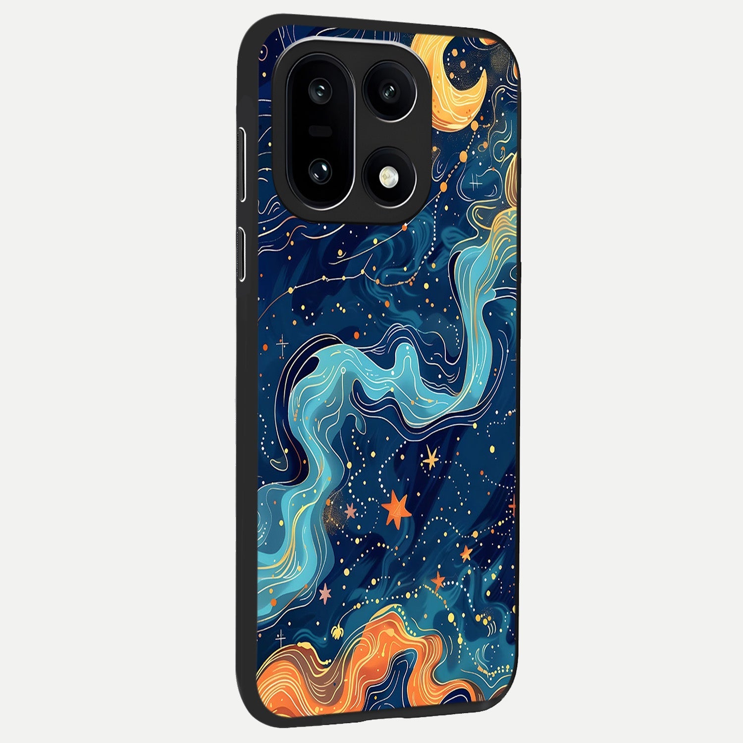  Celestial Dream Flow back cover For Oneplus 15 slim fit glass case with vibrant aesthetic design