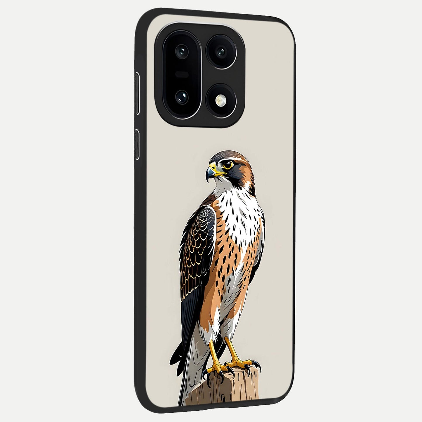  Clever Eagle back cover For Oneplus 15 slim fit glass case with vibrant aesthetic design