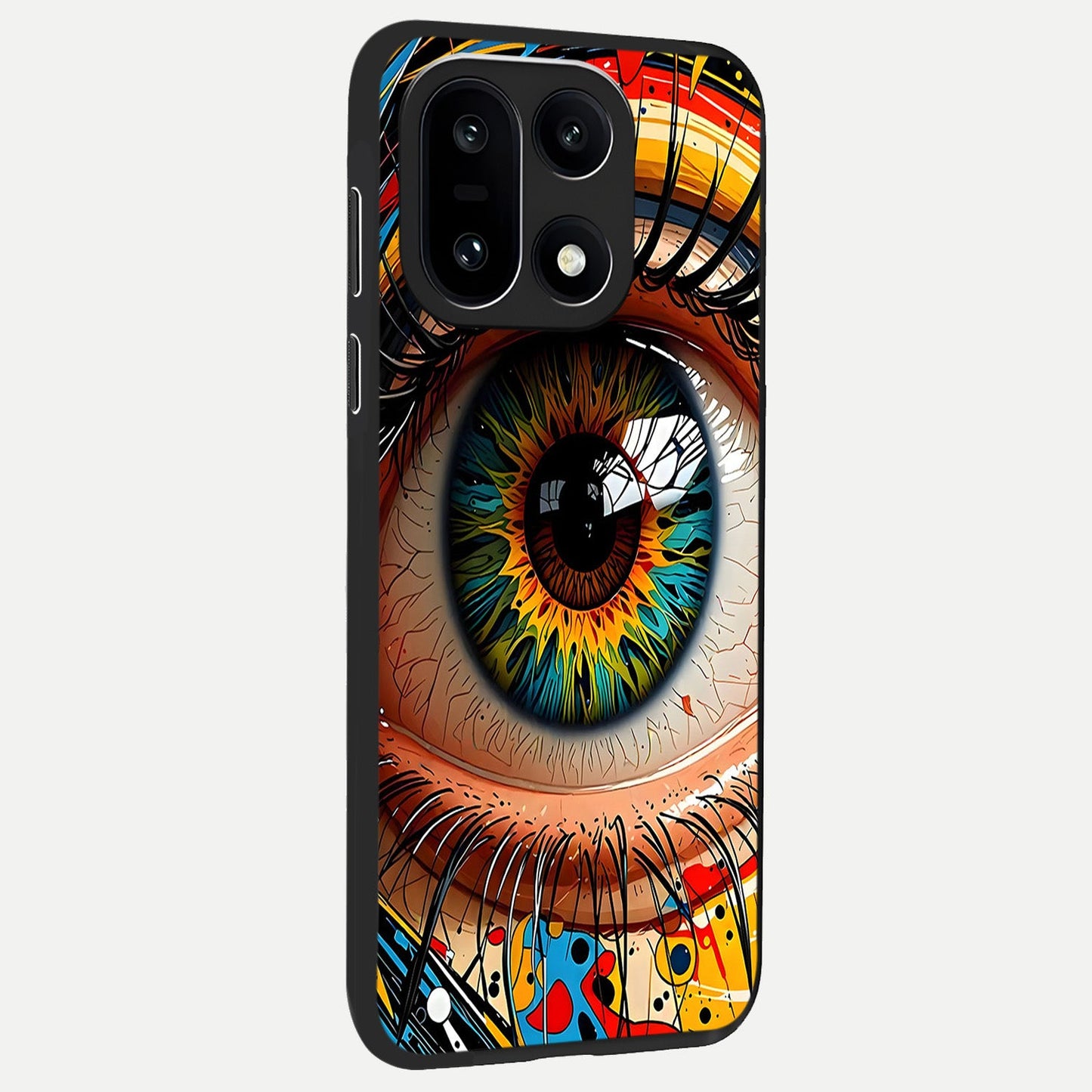  Colorful Eye back cover For Oneplus 15 slim fit glass case with vibrant aesthetic design