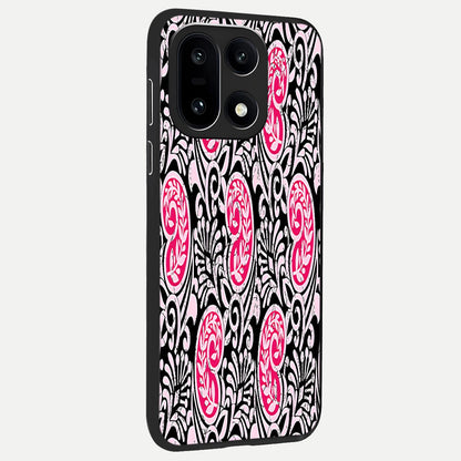  Crimson Paisley Charm back cover For Oneplus 15 slim fit glass case with vibrant aesthetic design