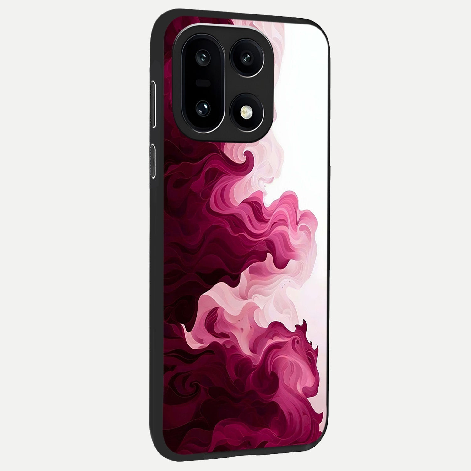  Crimson Wave Flow back cover For Oneplus 15 slim fit glass case with vibrant aesthetic design
