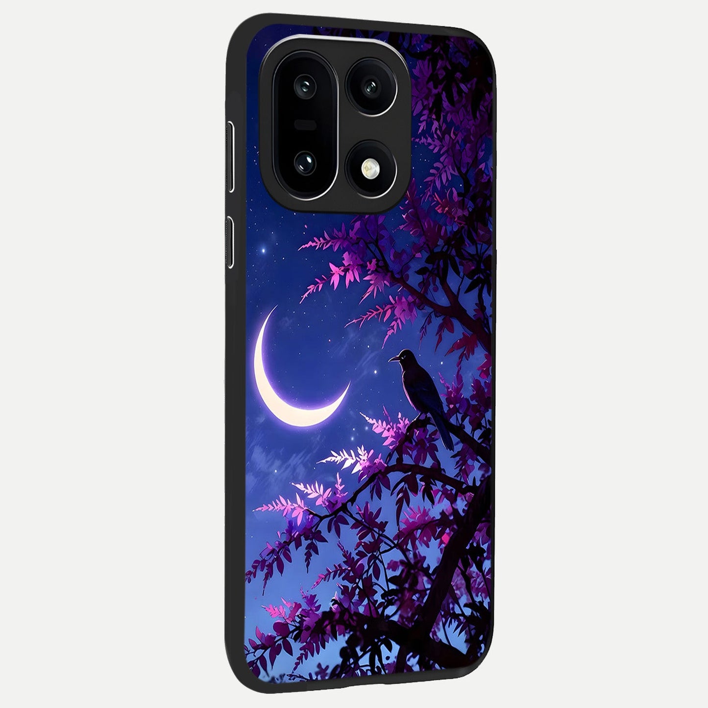  Crow And Moon Scenery back cover For Oneplus 15 slim fit glass case with vibrant aesthetic design
