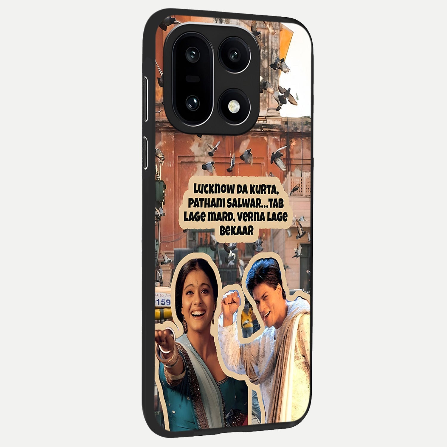  Desi Retro Vibes back cover For Oneplus 15 slim fit glass case with vibrant aesthetic design
