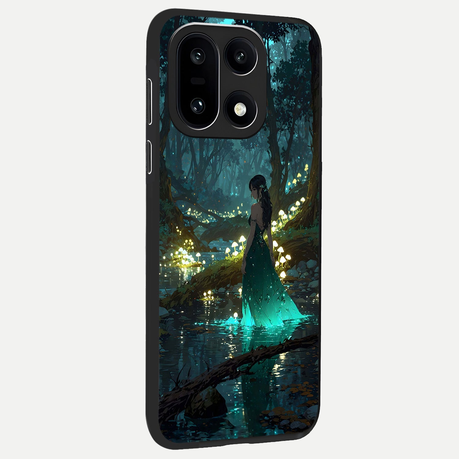  Enchanted Forest Glow back cover For Oneplus 15 slim fit glass case with vibrant aesthetic design