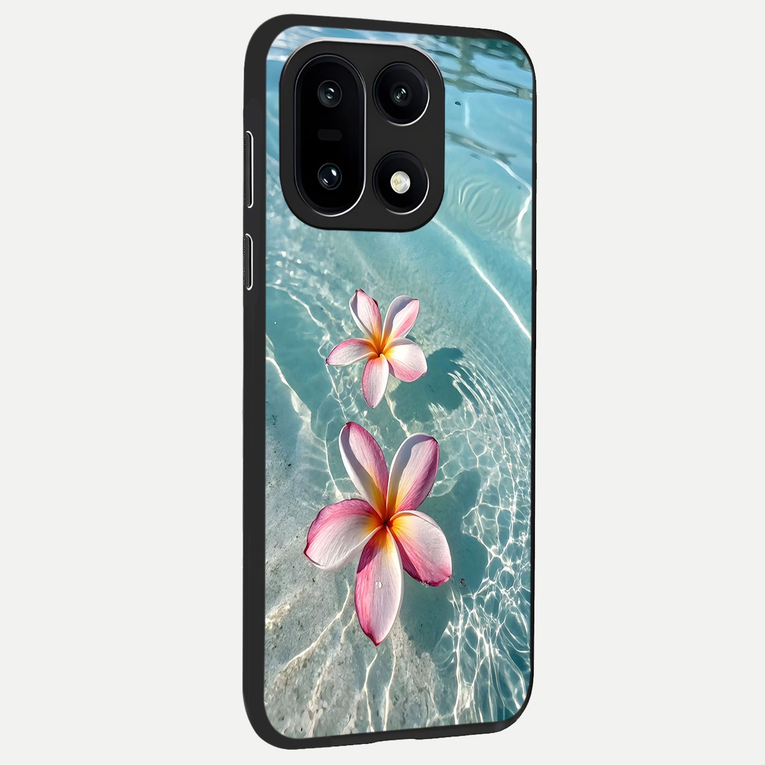  Floating Bloom Bliss back cover For Oneplus 15 slim fit glass case with vibrant aesthetic design