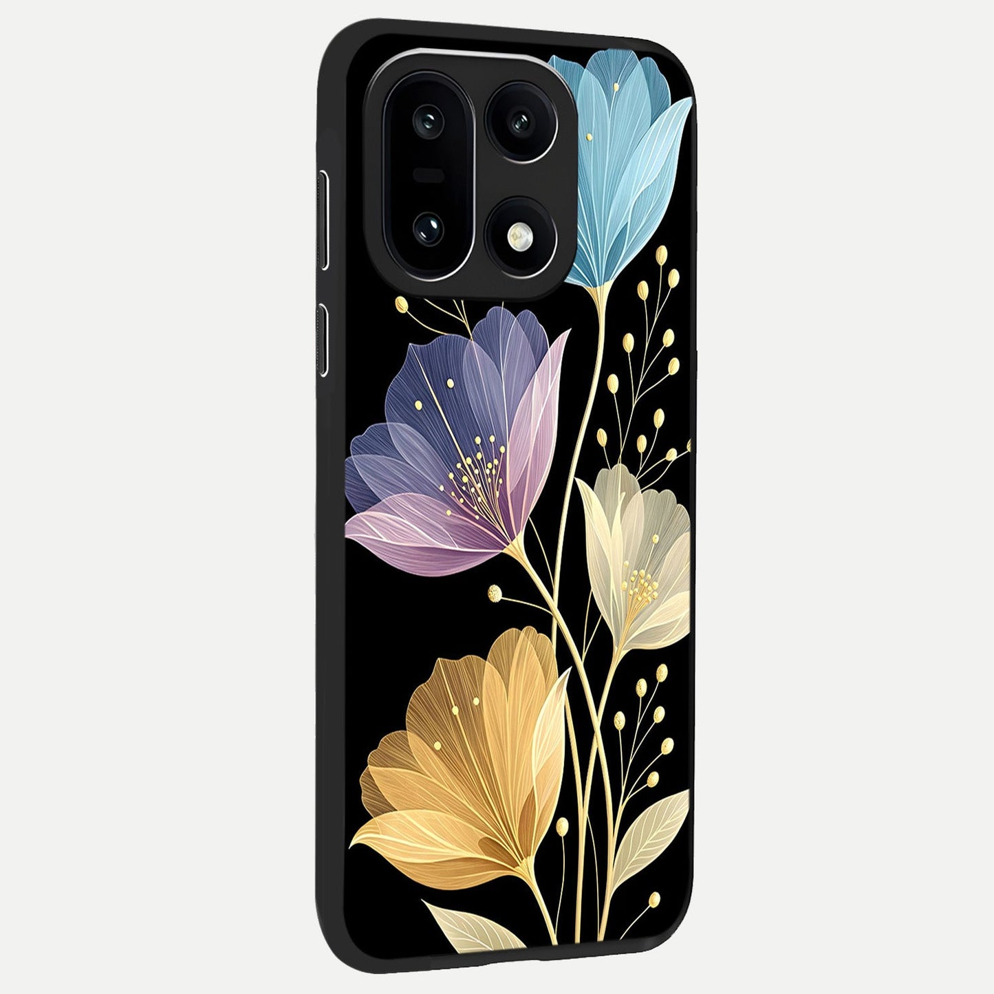  Flower Bloom Glow back cover For Oneplus 15 slim fit glass case with vibrant aesthetic design