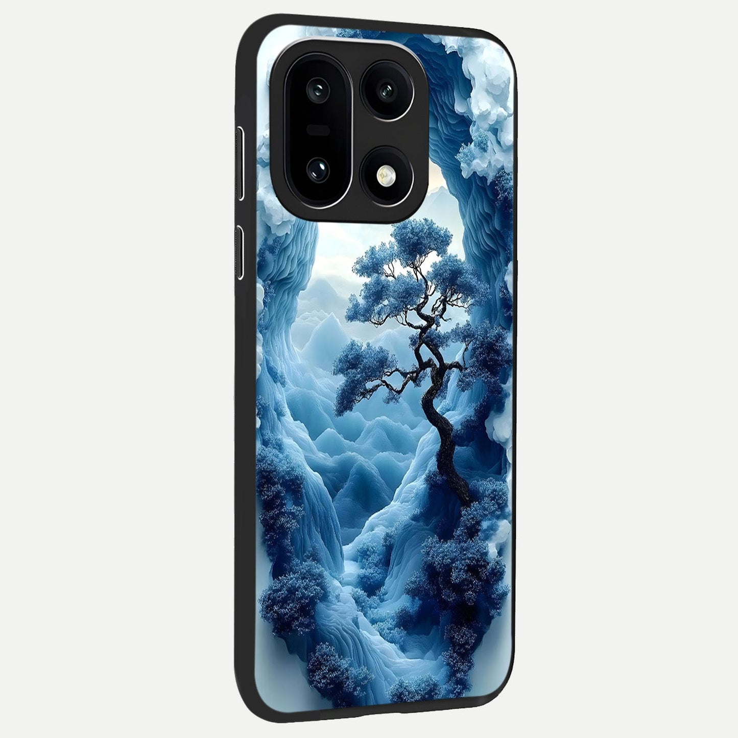  Frozen Serenity Gate back cover For Oneplus 15 slim fit glass case with vibrant aesthetic design