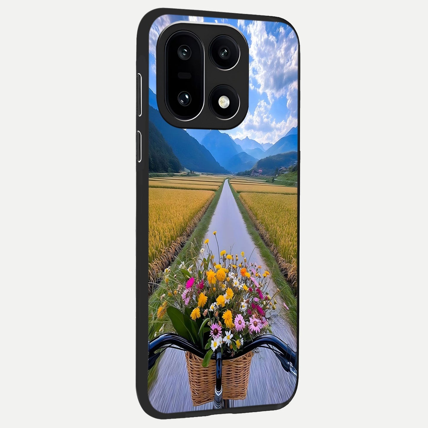  Golden Field Journey back cover For Oneplus 15 slim fit glass case with vibrant aesthetic design