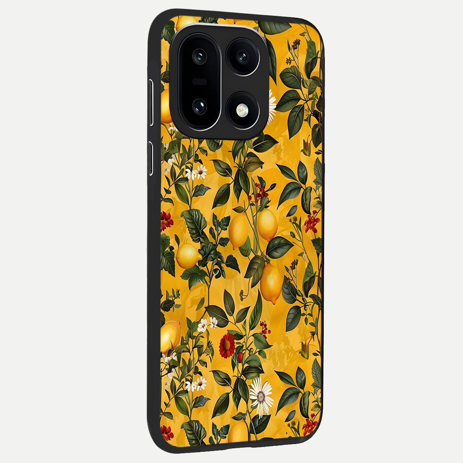  Golden Lemon Field back cover For Oneplus 15 slim fit glass case with vibrant aesthetic design