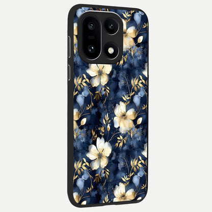  Golden Midnight Bloom back cover For Oneplus 15 slim fit glass case with vibrant aesthetic design