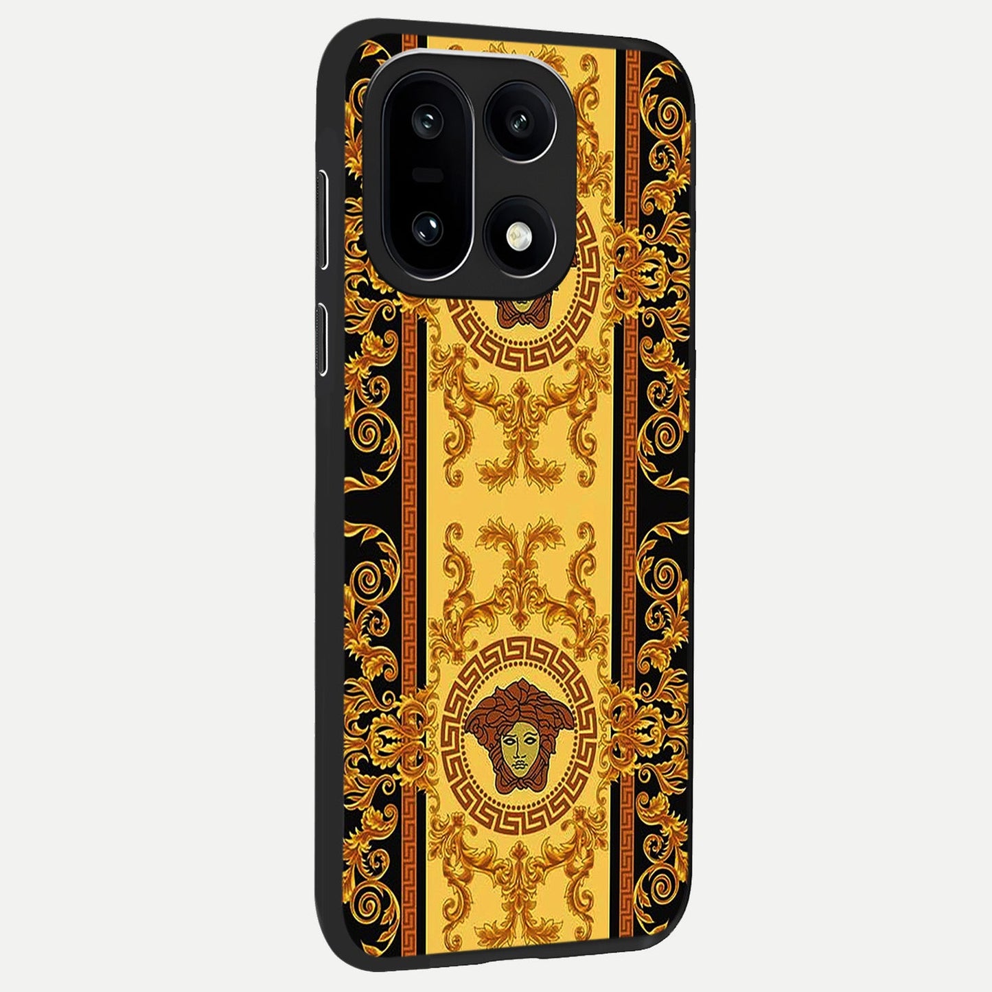  Golden Royal Heritage back cover For Oneplus 15 slim fit glass case with vibrant aesthetic design