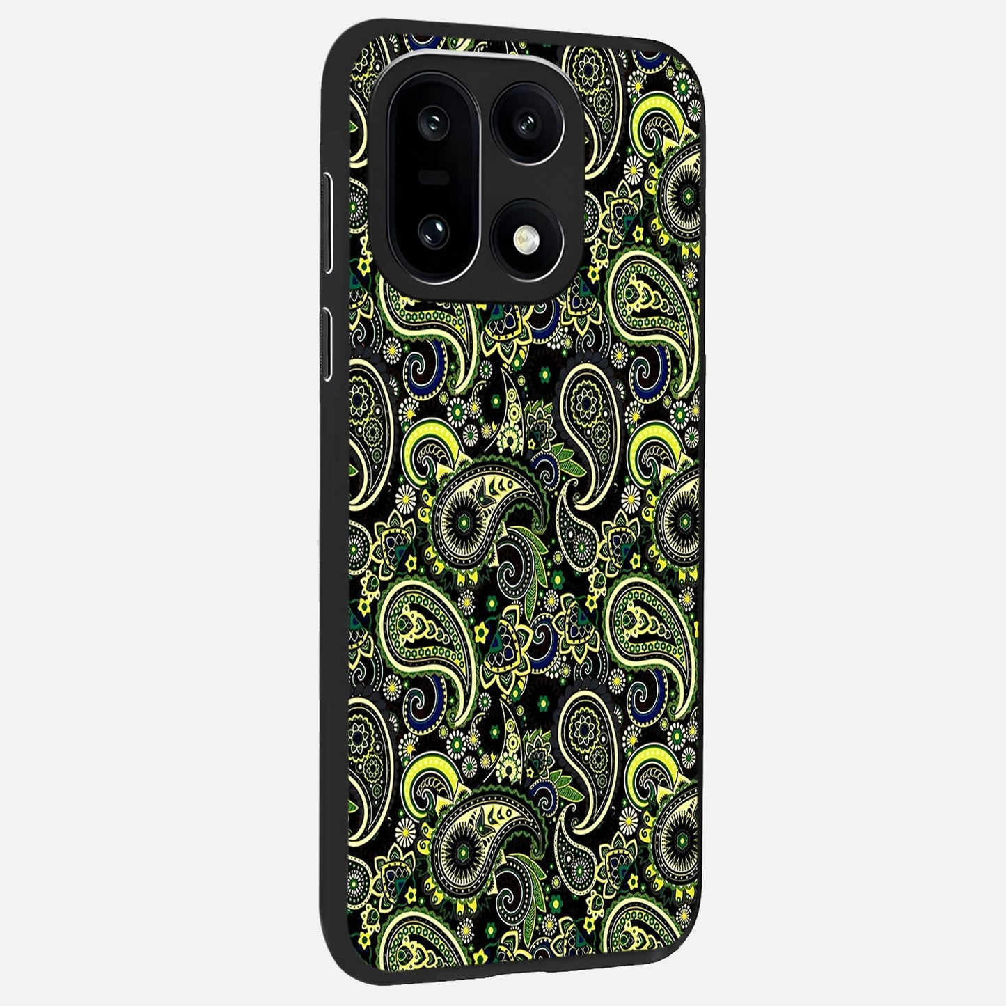  Green Lemon back cover For Oneplus 15 slim fit glass case with vibrant aesthetic design