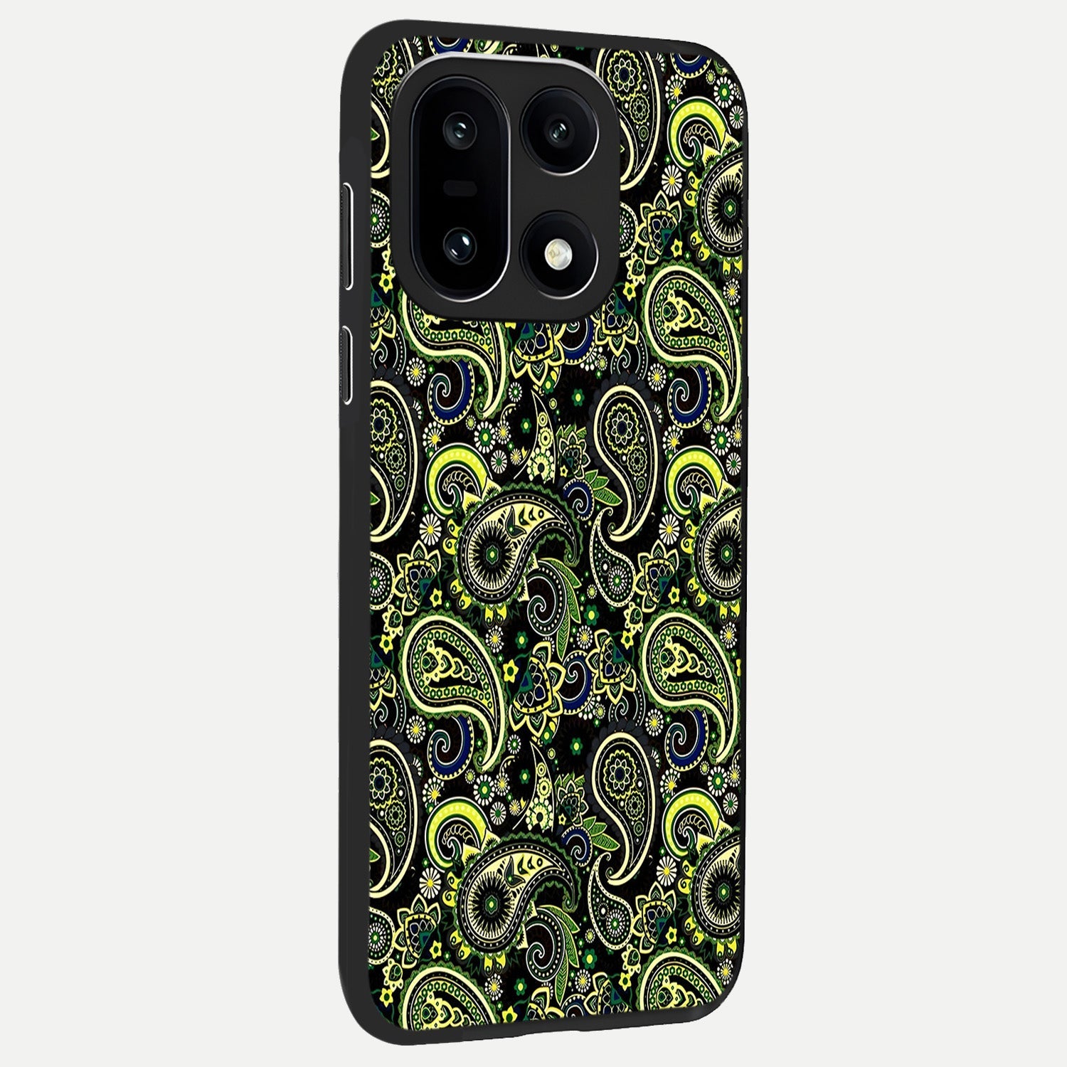  Green Lemon back cover For Oneplus 15 slim fit glass case with vibrant aesthetic design