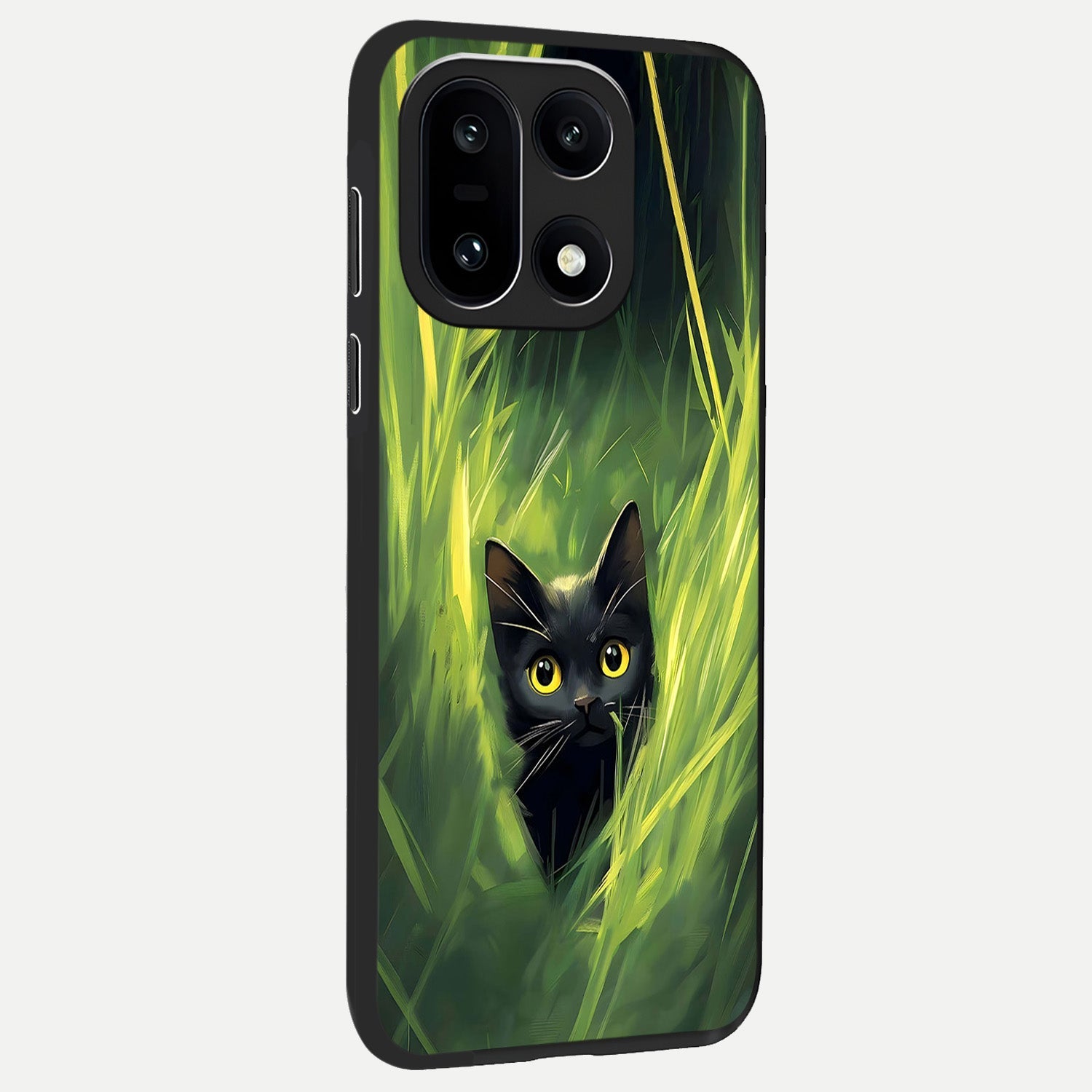  Hidden Cat Whisper back cover For Oneplus 15 slim fit glass case with vibrant aesthetic design