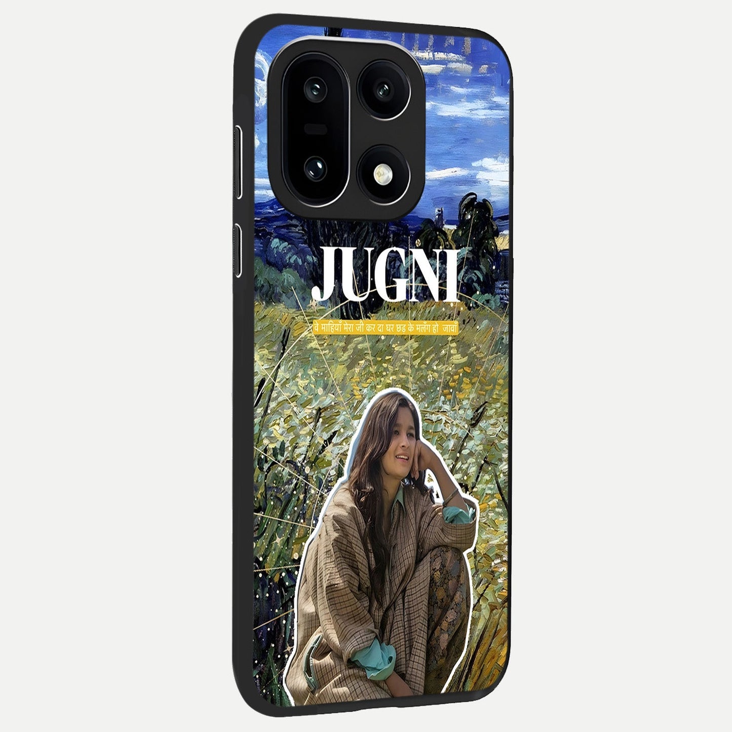  Jugni Soul Vibes back cover For Oneplus 15 slim fit glass case with vibrant aesthetic design
