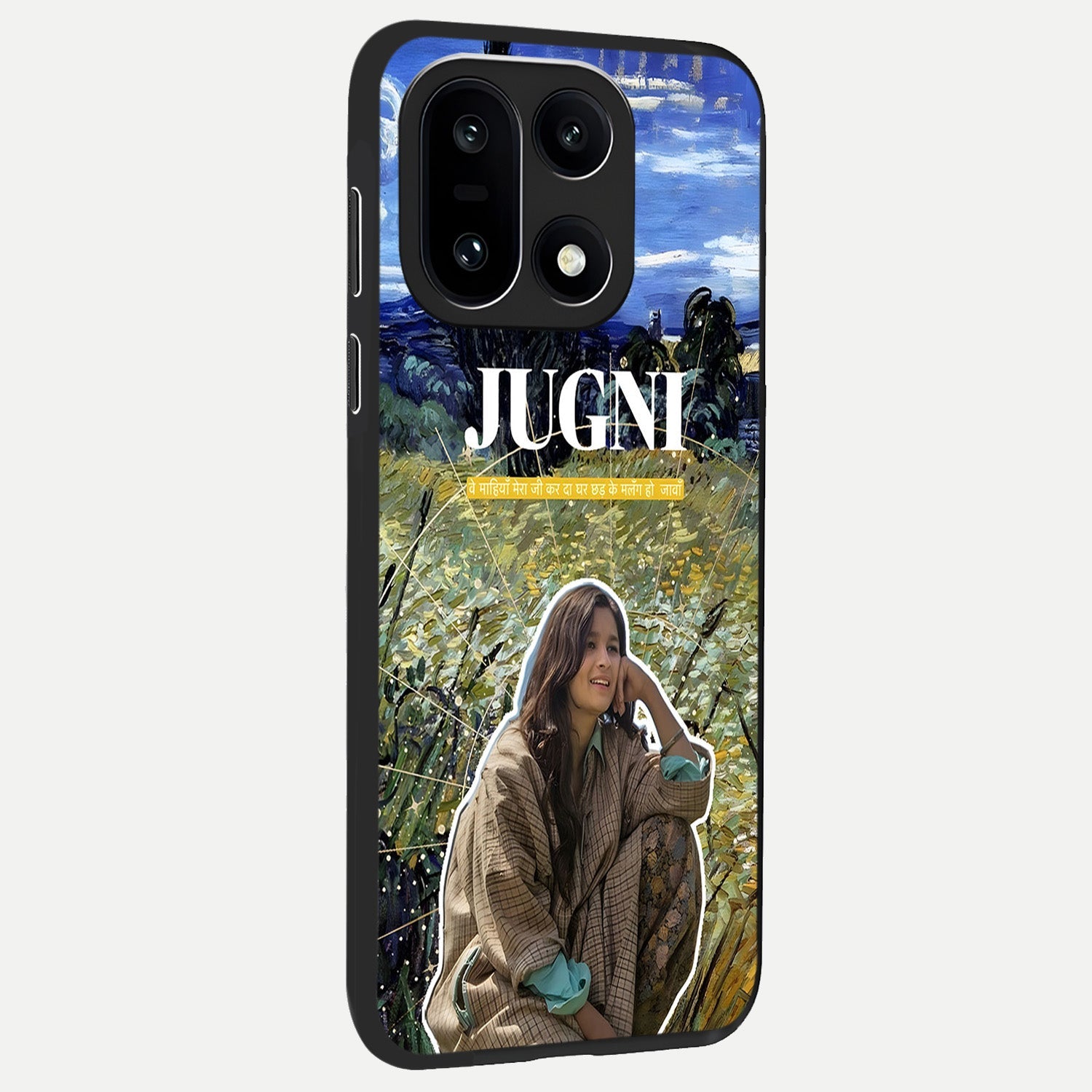  Jugni Soul Vibes back cover For Oneplus 15 slim fit glass case with vibrant aesthetic design