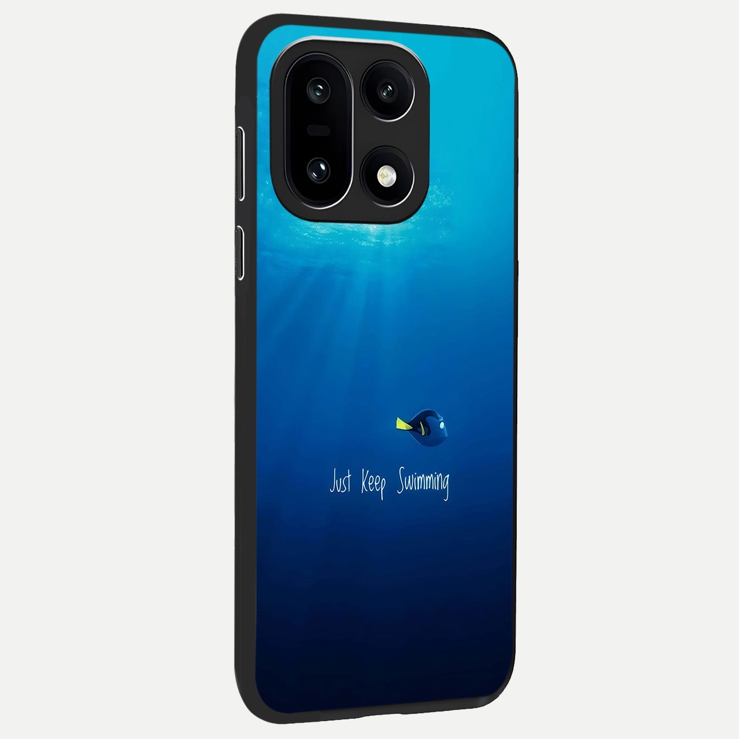  Just Keep Swimming back cover For Oneplus 15 slim fit glass case with vibrant aesthetic design
