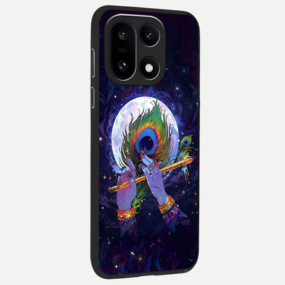  Krishna Hands Art back cover For Oneplus 15 slim fit glass case with vibrant aesthetic design