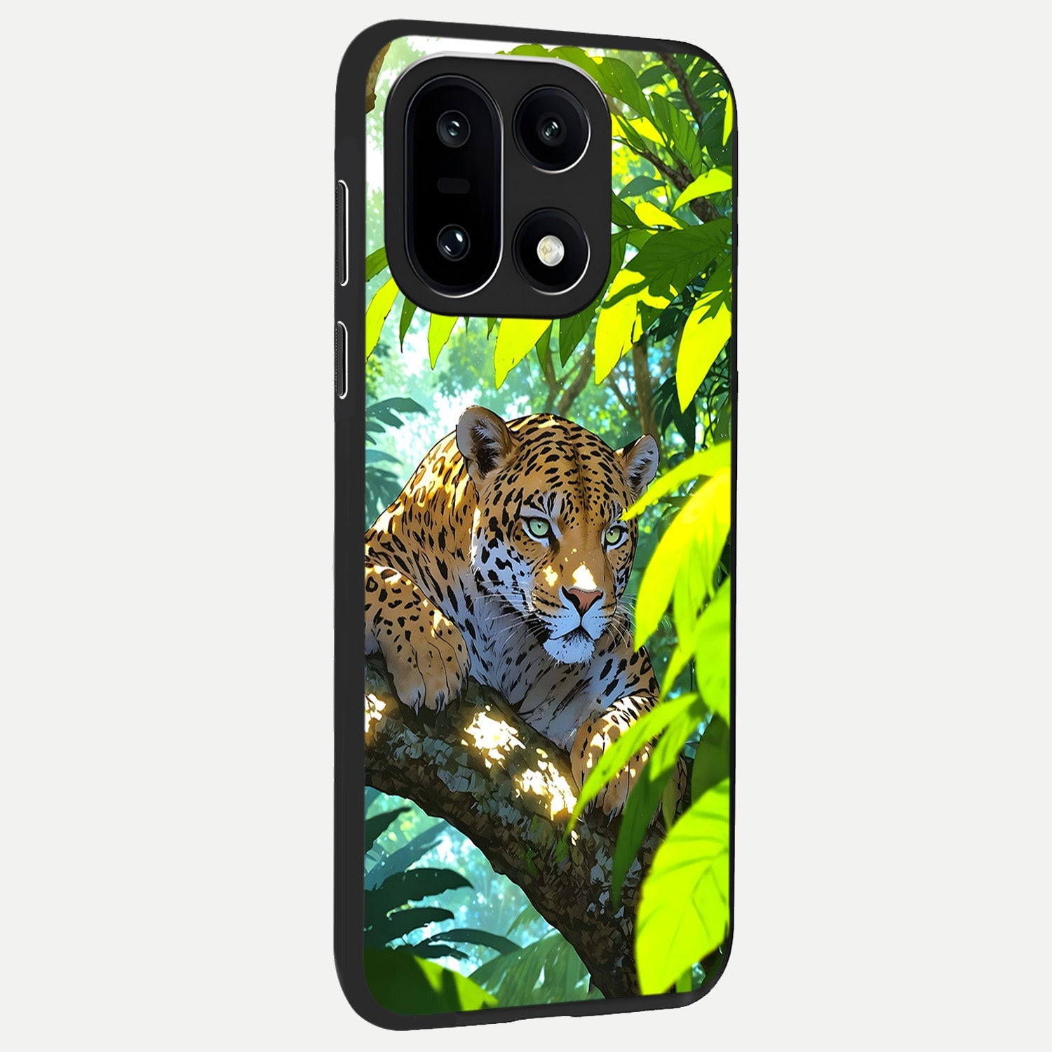  Leopard in Jungle back cover For Oneplus 15 slim fit glass case with vibrant aesthetic design
