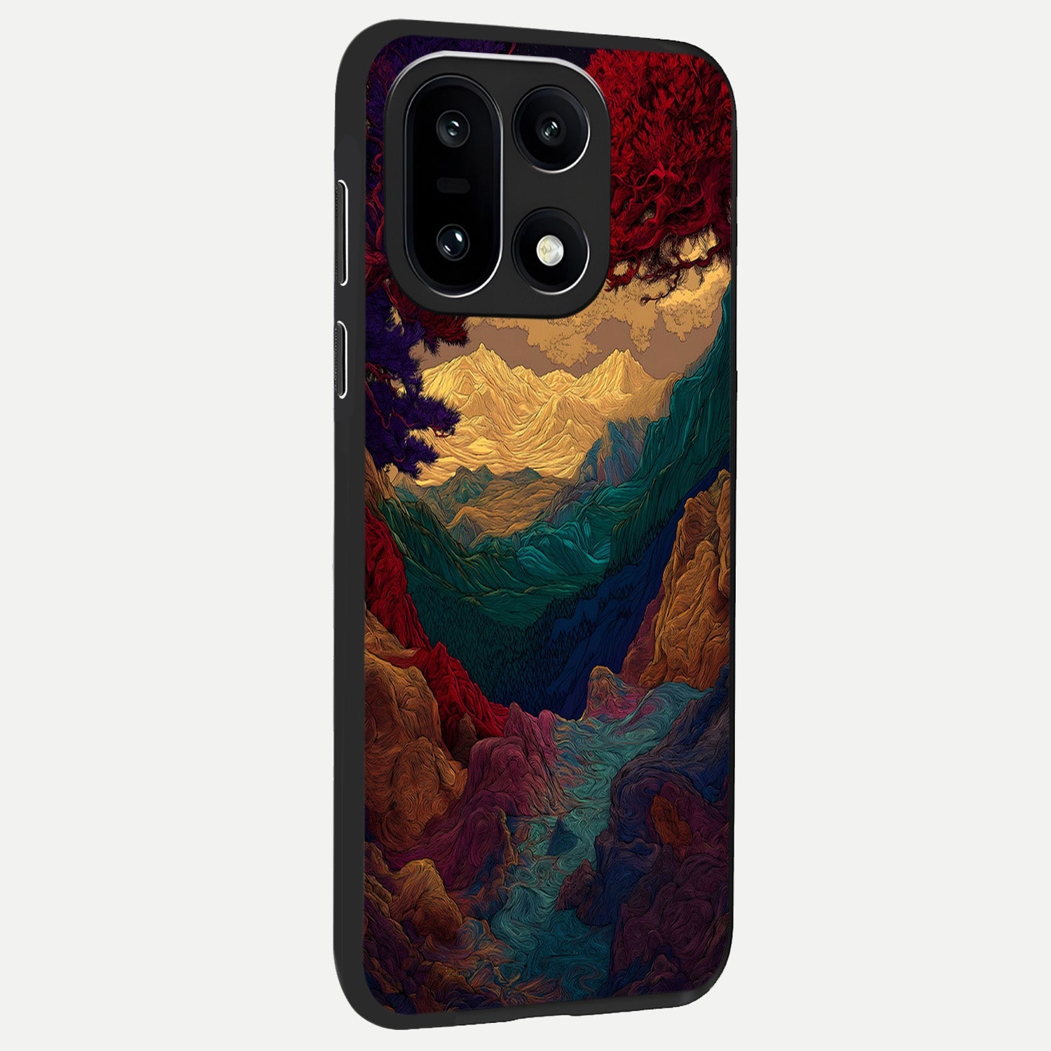  Mystic Valley Light back cover For Oneplus 15 slim fit glass case with vibrant aesthetic design