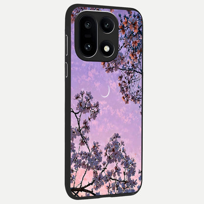  Purple Serenity Moon back cover For Oneplus 15 slim fit glass case with vibrant aesthetic design
