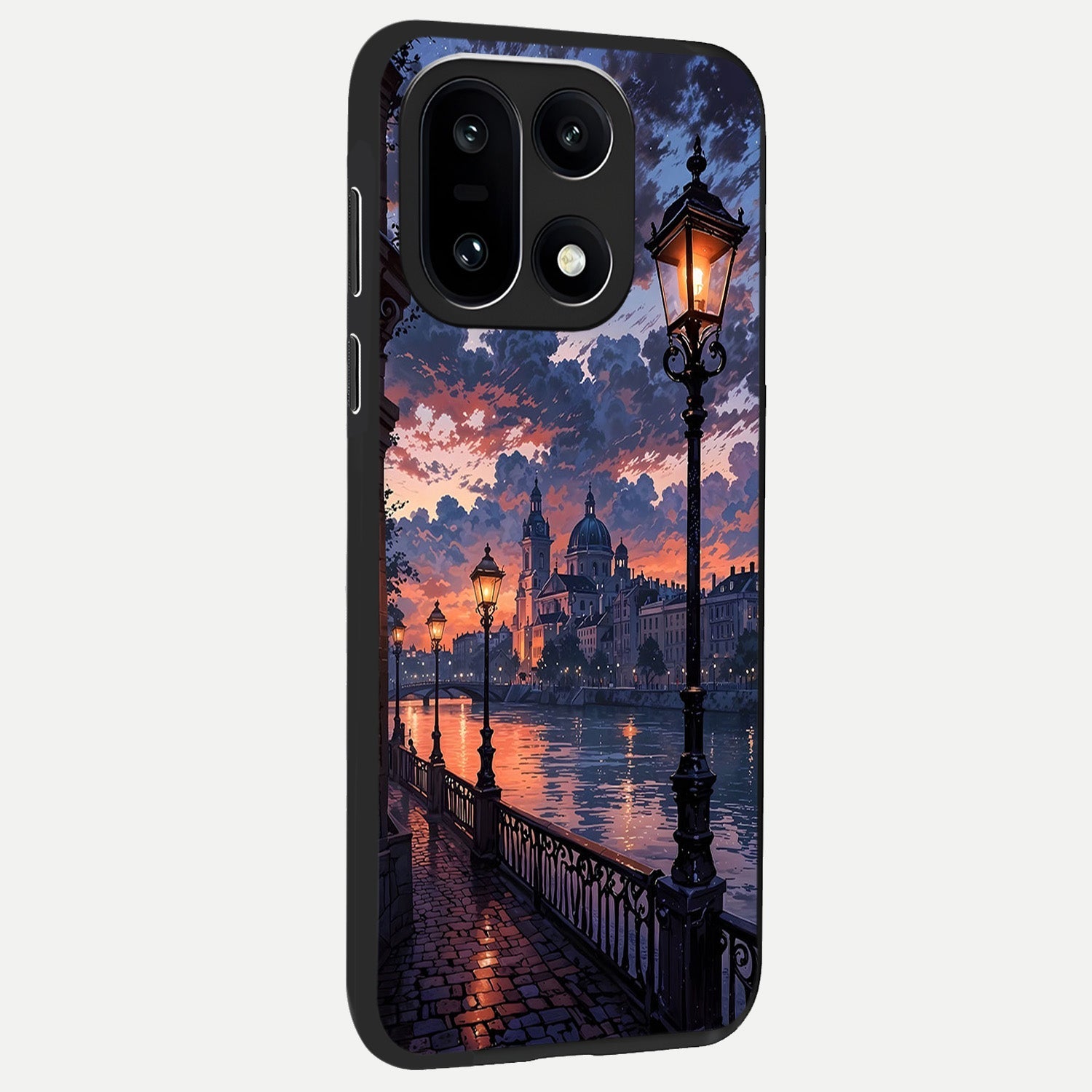  Twilight River Lights back cover For Oneplus 15 slim fit glass case with vibrant aesthetic design
