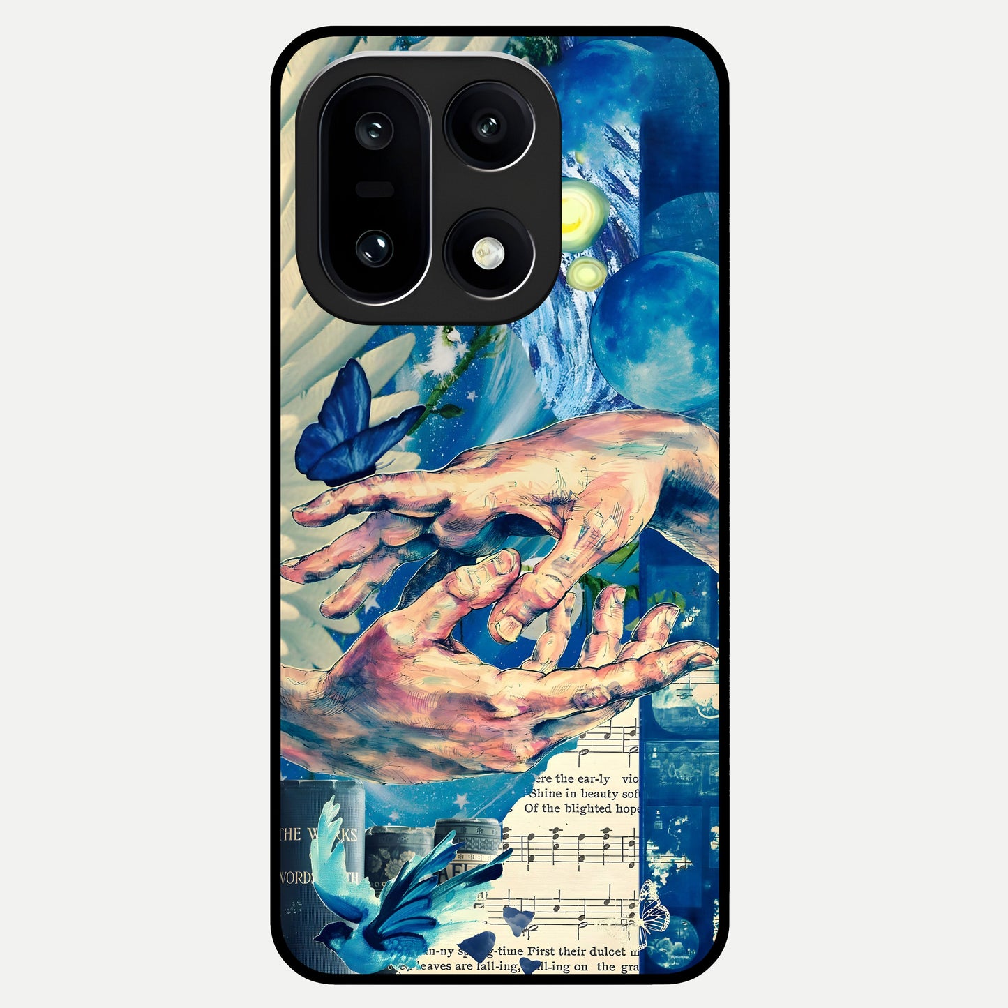  Aesthetic Divider Glass Case For Oneplus 15 back cover – full design glossy printed glass finish