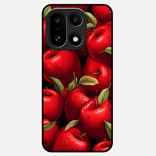  Apple Pattern Glass Case For Oneplus 15 back cover – full design glossy printed glass finish