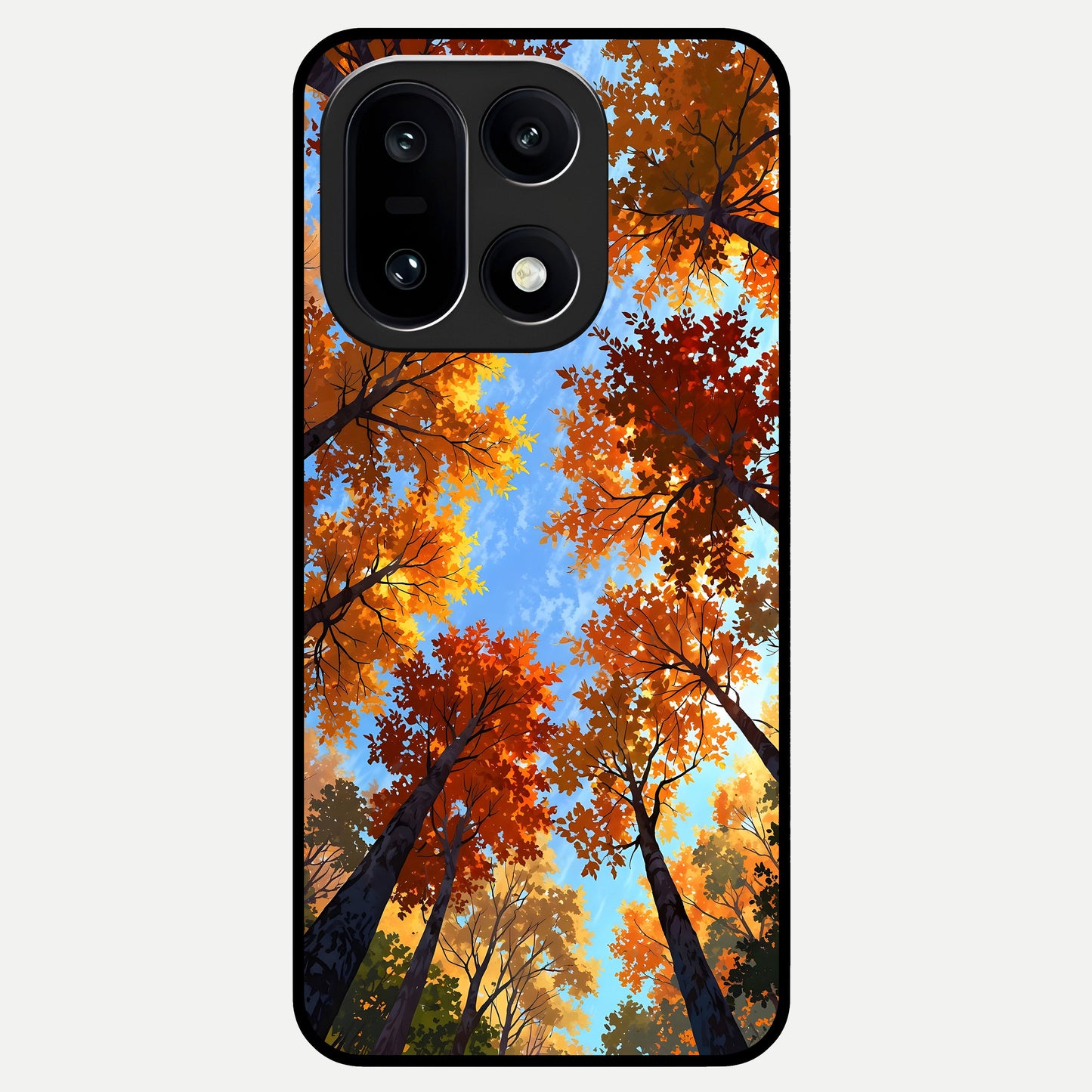  Autumn Sky Rise Glass Case For Oneplus 15 back cover – full design glossy printed glass finish