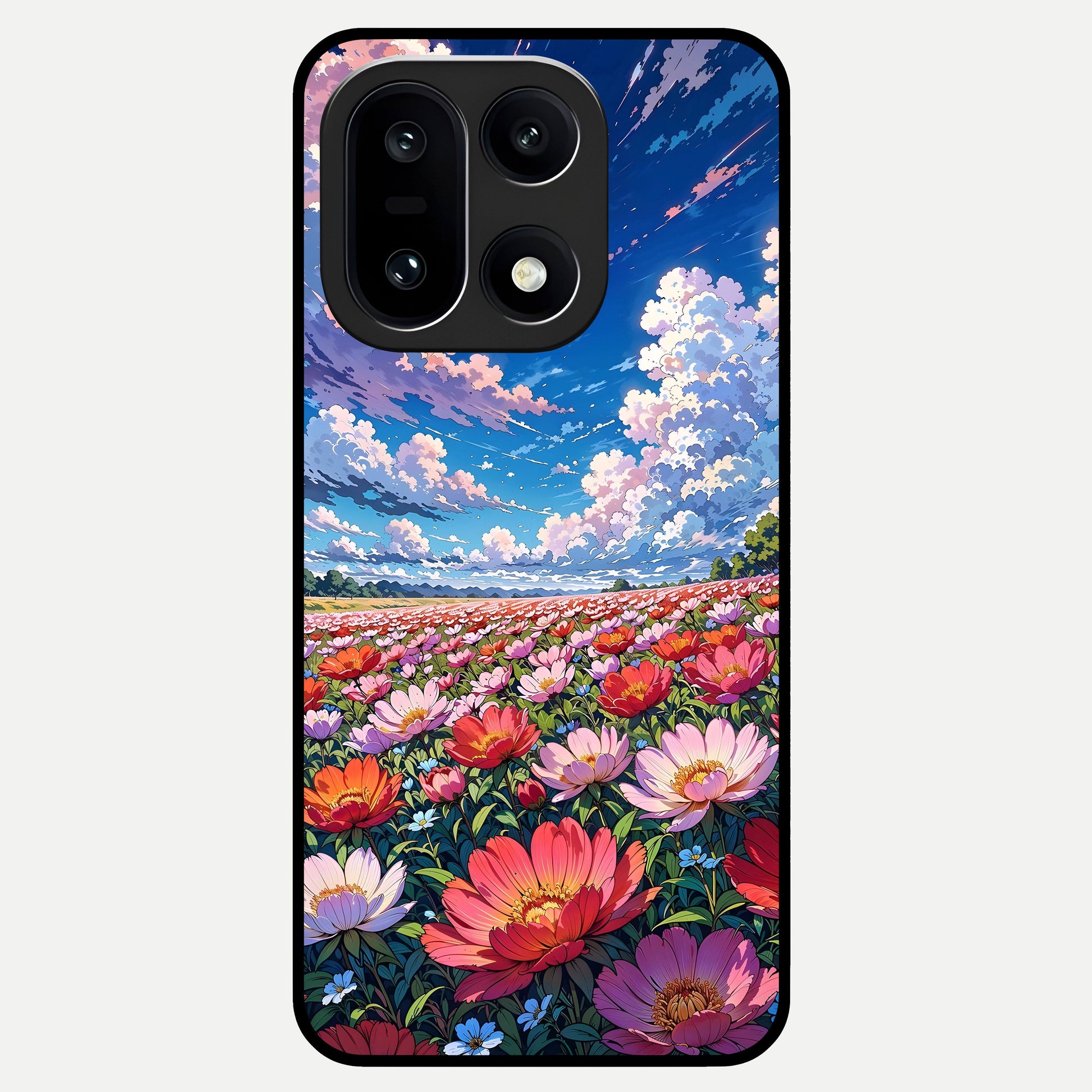  Blossom Sky Field Glass Case For Oneplus 15 back cover – full design glossy printed glass finish