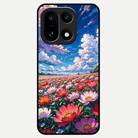  Blossom Sky Field Glass Case For Oneplus 15 back cover – full design glossy printed glass finish