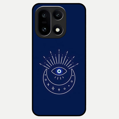  Blue Evil Eye Glass Case For Oneplus 15 back cover – full design glossy printed glass finish