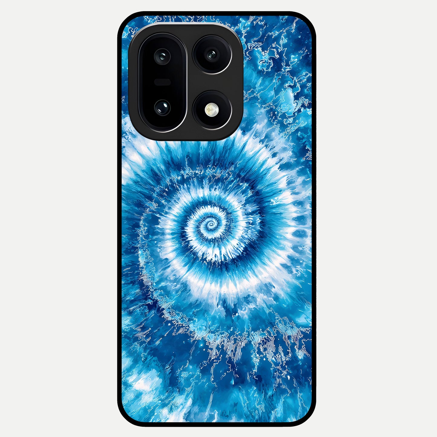  Blue Galaxy Wave Glass Case For Oneplus 15 back cover – full design glossy printed glass finish