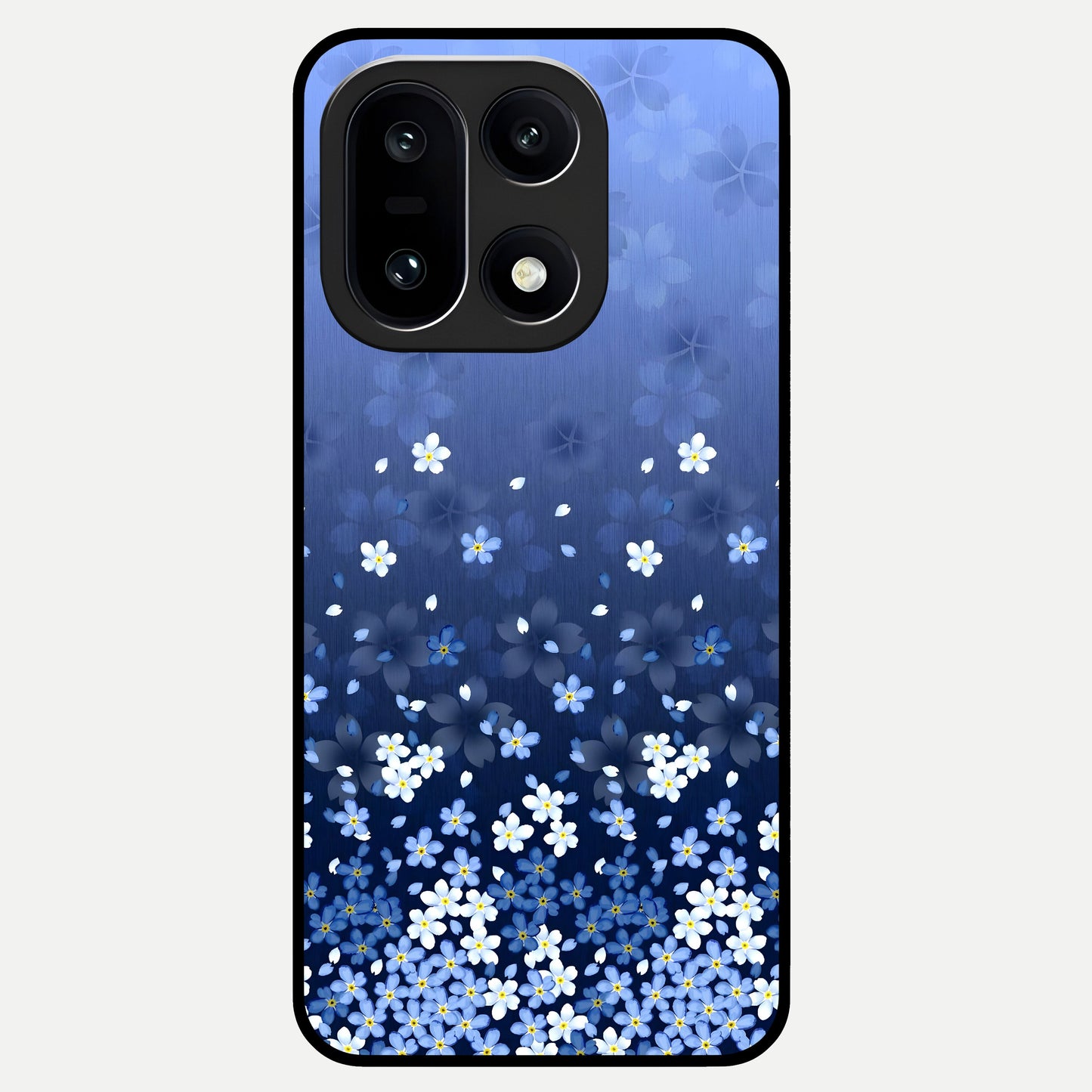 Blue Starry Glass Case For Oneplus 15 back cover – full design glossy printed glass finish