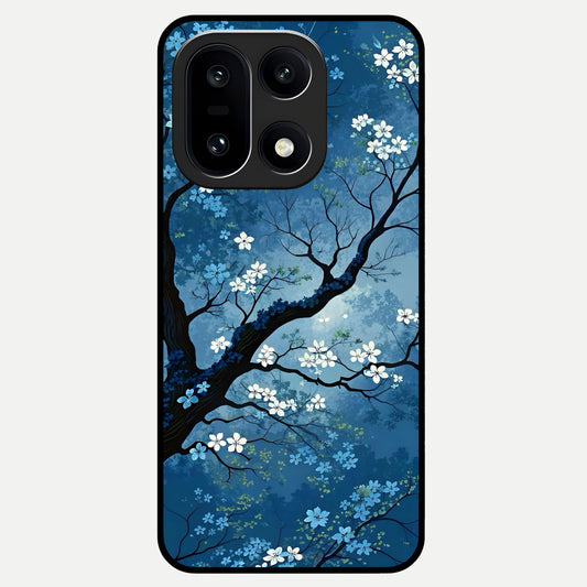  Blue Tree Serenity Glass Case For Oneplus 15 back cover – full design glossy printed glass finish