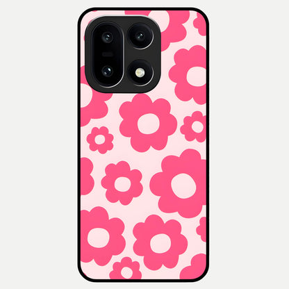 Blush Flower Pop Glass Case For Oneplus 15 back cover – full design glossy printed glass finish