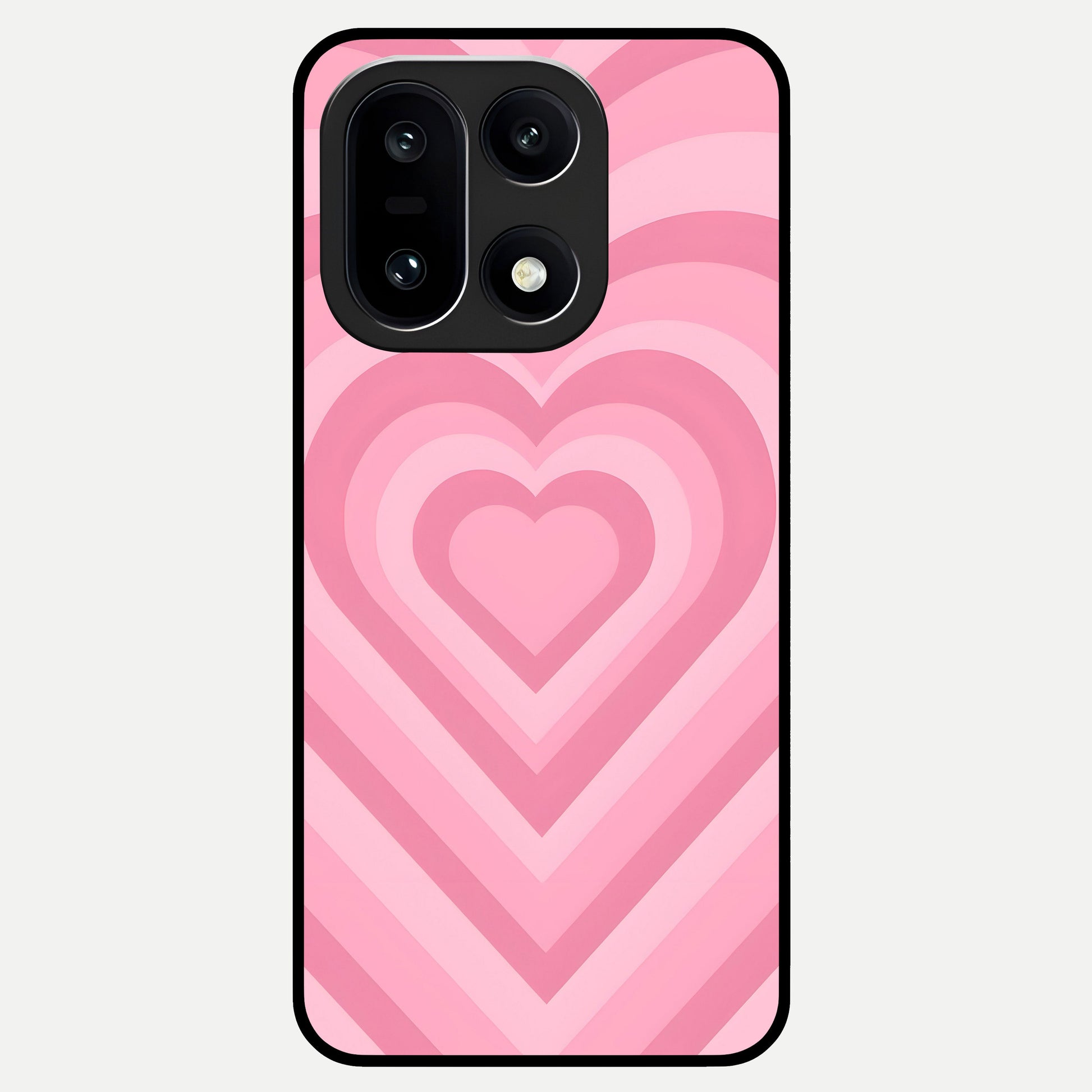  Blush Heart Waves Glass Case For Oneplus 15 back cover – full design glossy printed glass finish