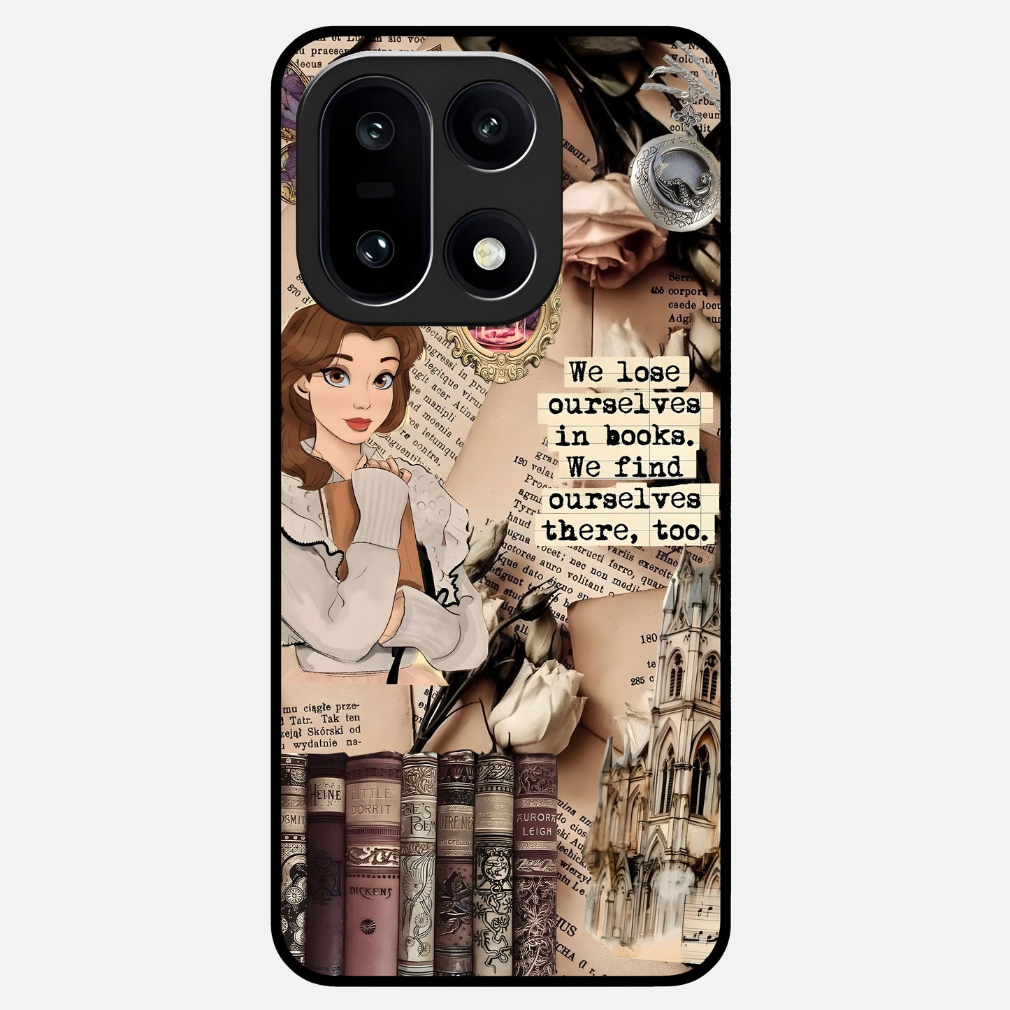  Bookish Dream World Glass Case For Oneplus 15 back cover – full design glossy printed glass finish