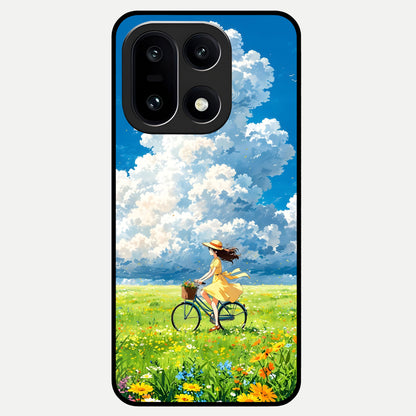  Breezy Meadow Ride Glass Case For Oneplus 15 back cover – full design glossy printed glass finish