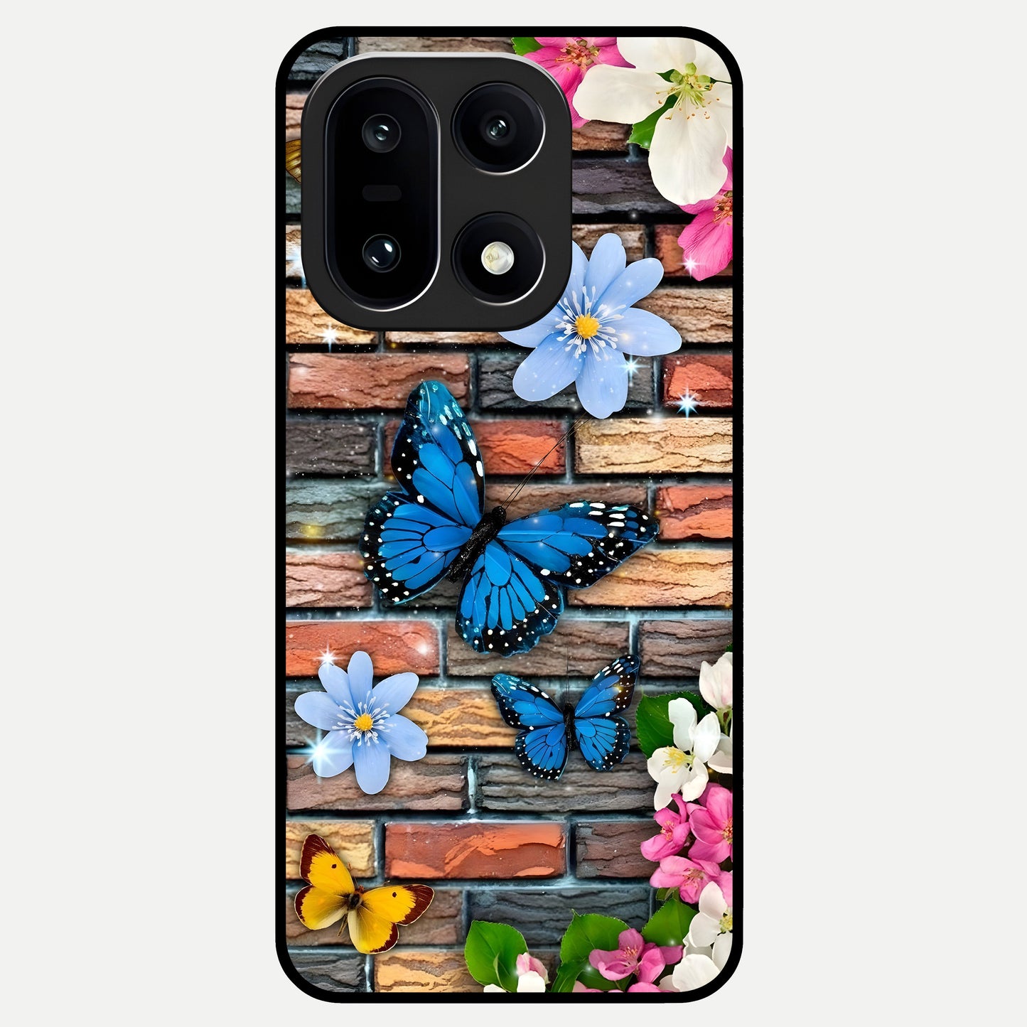  Brick Bloom Flight Glass Case For Oneplus 15 back cover – full design glossy printed glass finish