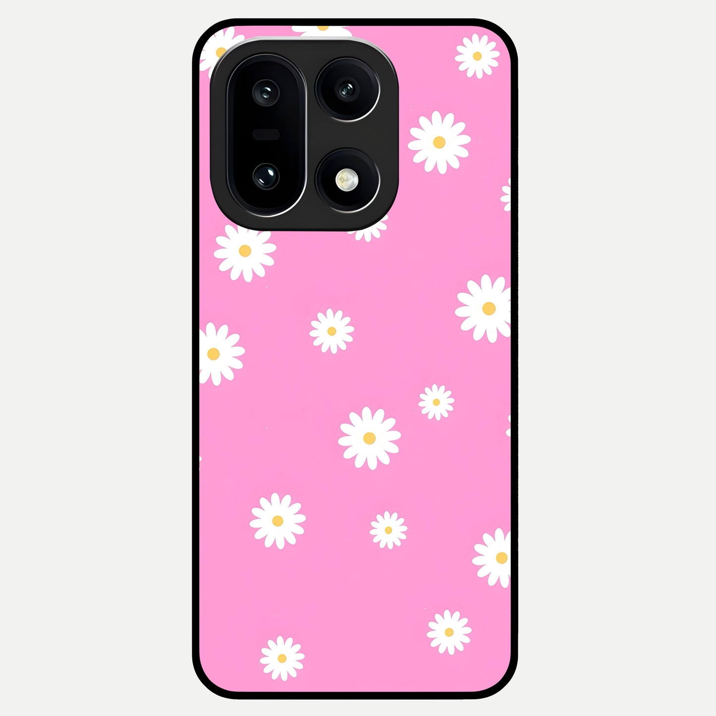  Bubblegum Daisy Pop Glass Case For Oneplus 15 back cover – full design glossy printed glass finish