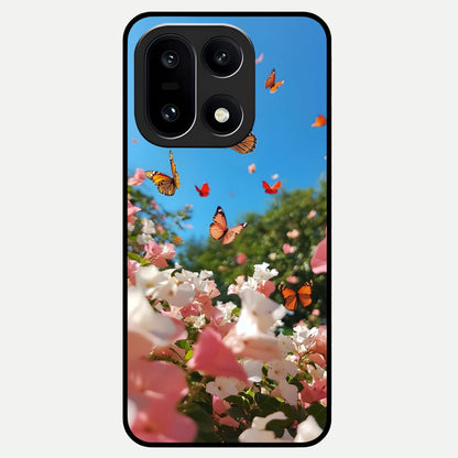  Butterflies In Bloom Sky Glass Case For Oneplus 15 back cover – full design glossy printed glass finish
